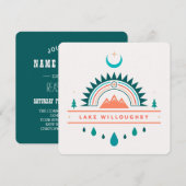 LAKE WILLOUGHBY boho regenboog maan Kaart (Voorkant / Achterkant)