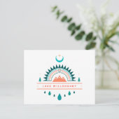 Lake Willoughby Boho regenboogmaan Briefkaart (Staand voorkant)