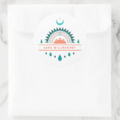 Lake Willoughby Boho regenboogmaan Ronde Sticker (Tas)