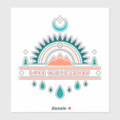 Lake Willoughby Boho regenboogmaan sticker (Vel)