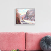 Lake willoughby Vermont olieverfschilderij Canvas Afdruk (Insitu (Woonkamer))