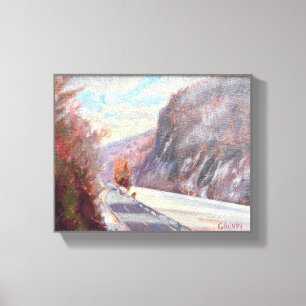 Lake willoughby Vermont olieverfschilderij Canvas Afdruk