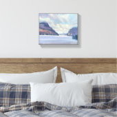 Lake willoughby Vermont olieverfschilderij Canvas Afdruk (Insitu (Slaapkamer))