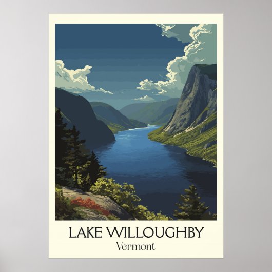 Lake Willoughby VT Schitterende Fjord Poster (Voorkant)