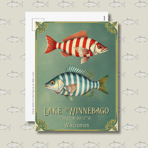 Lake Winnebago Wisconsin USA visanskaart Briefkaart