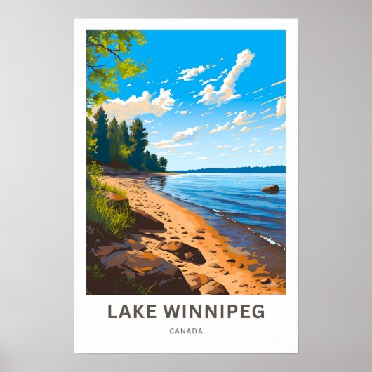 Lake Winnipeg Canada Reisprint Poster (Voorkant)