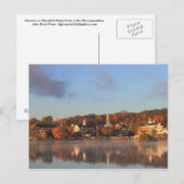 Lake Winnipesaukee Autumn Meredith Waterfront Briefkaart (Voorkant / Achterkant)