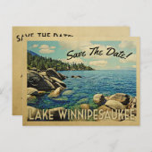 Lake Winnipesaukee bewaar de datum van  Briefkaart (Voorkant / Achterkant)