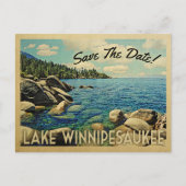 Lake Winnipesaukee bewaar de datum van  Briefkaart (Voorkant)