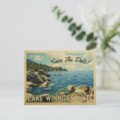 Lake Winnipesaukee bewaar de datum van  Briefkaart (Staand voorkant)