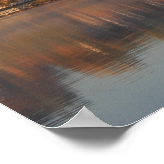 Lake Winnipesaukee Meredith Autumn Morning Poster (Hoek)