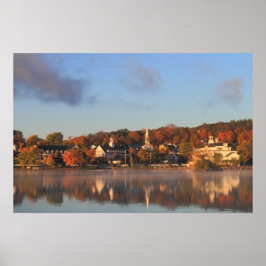 Lake Winnipesaukee Meredith Autumn Morning Poster (Voorkant)