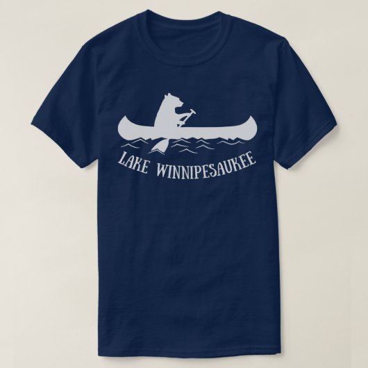 Lake Winnipesaukee New Hampshire Bear Canoe Gift  T-shirt (Design voorkant)