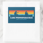 Lake Winnipesaukee New Hampshire Canoe Rechthoekige Sticker (Tas)