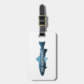 Lake Winnipesaukee New Hampshire Fish Bagagelabel (Voorkant verticaal)