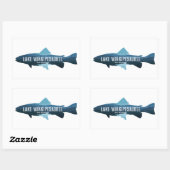 Lake Winnipesaukee New Hampshire Fish Rechthoekige Sticker (Vel)