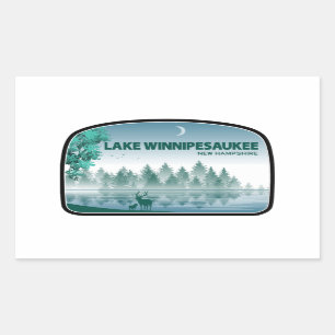 Lake Winnipesaukee New Hampshire Herten Rechthoekige Sticker