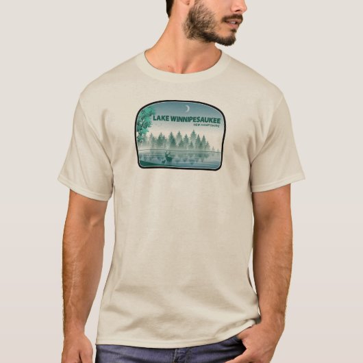 Lake Winnipesaukee New Hampshire Herten T-shirt (Voorkant)