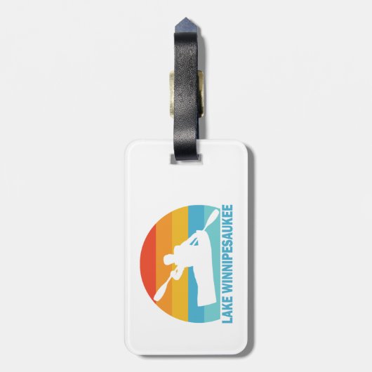 Lake Winnipesaukee New Hampshire Kayak Bagagelabel (Achterkant verticaal)