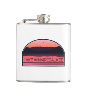Lake Winnipesaukee New Hampshire Red Sunrise Heupfles