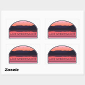 Lake Winnipesaukee New Hampshire Red Sunrise Rechthoekige Sticker (Vel)