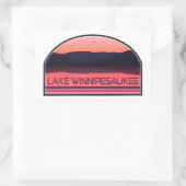 Lake Winnipesaukee New Hampshire Red Sunrise Rechthoekige Sticker (Tas)
