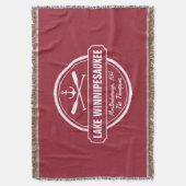 Lake Winnipesaukee NH aangepaste stad, naam, anker Deken (Voorkant Verticaal)