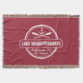 Lake Winnipesaukee NH aangepaste stad, naam, anker Deken (Voorkant)