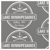 Lake Winnipesaukee NH aangepaste stad, naam, anker Stof (Close Up)