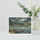 Lake Winnipesaukee, NH De Weirs bij nacht 1910 Briefkaart (Staand voorkant)