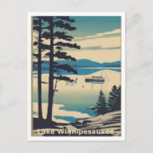 Lake Winnipesaukee NH Quiet Lake Scene Graphic Art Briefkaart (Voorkant)