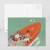 Lake Winnipesaukee NH Railroad Vintage Travel Briefkaart (Voorkant / Achterkant)