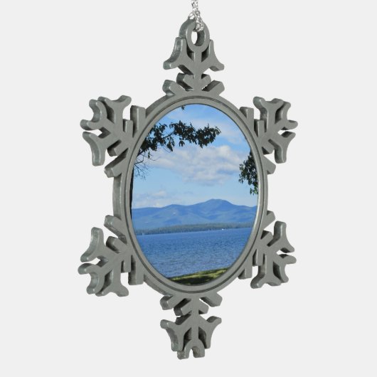 Lake Winnipesaukee Tin Sneeuwvlok Ornament (Links)
