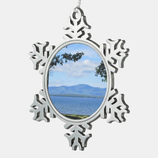 Lake Winnipesaukee Tin Sneeuwvlok Ornament (Rechts)