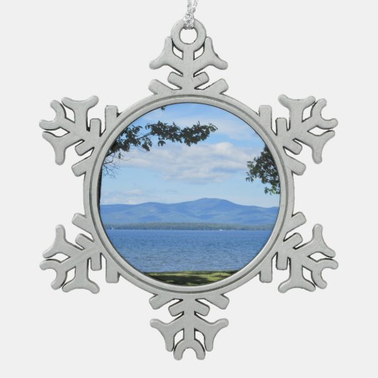 Lake Winnipesaukee Tin Sneeuwvlok Ornament (Voorkant)
