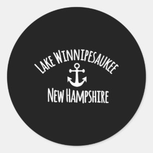Lake Winnipesaukee Zeilen Bootvaren Nautisch Ronde Sticker