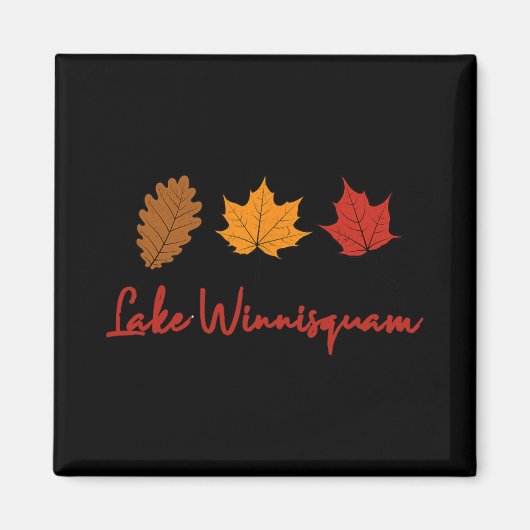 Lake Winnisquam Fall Foliage Autumn Leaf Ing Oak M Magneet (Voorkant)