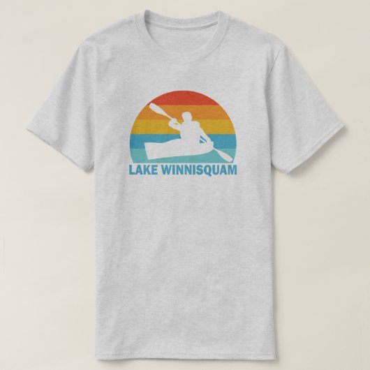 Lake Winnisquam Kayak van New Hampshire T-shirt (Design voorkant)