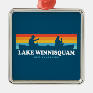Lake Winnisquam New Hampshire Canoe Metalen Ornament