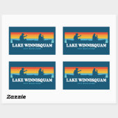 Lake Winnisquam New Hampshire Canoe Rechthoekige Sticker (Vel)