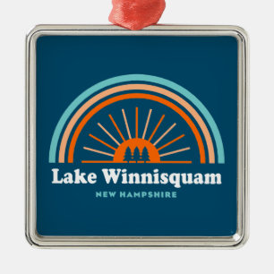 Lake Winnisquam New Hampshire Rainbow Metalen Ornament