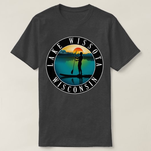 Lake Wissota Wisconsin Paddleboarding T-shirt (Design voorkant)