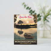 Lake Wononscopomuc Connecticut Trouw Uitnodiging (Staand voorkant)