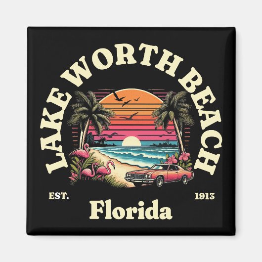 Lake Worth Beach, Florida, Verenigde Staten Magneet (Voorkant)