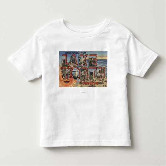 Lake Worth, Florida - Large Letter Scenes Kinder Shirts (Voorkant)