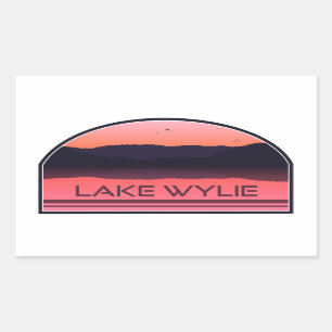 Lake Wylie North Carolina Red Sunrise Rechthoekige Sticker