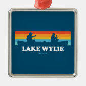 Lake Wylie North Carolina South Carolina Canoe Metalen Ornament (Voorkant)