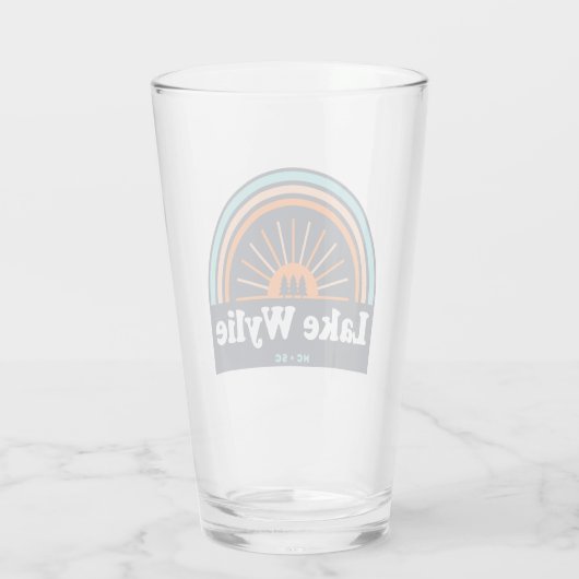 Lake Wylie North Carolina South Carolina Rainbow Glas (Achterkant)