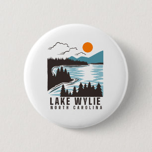 Lake Wylie North Carolina Zomer Meer Leven Boottoc Ronde Button 5,7 Cm