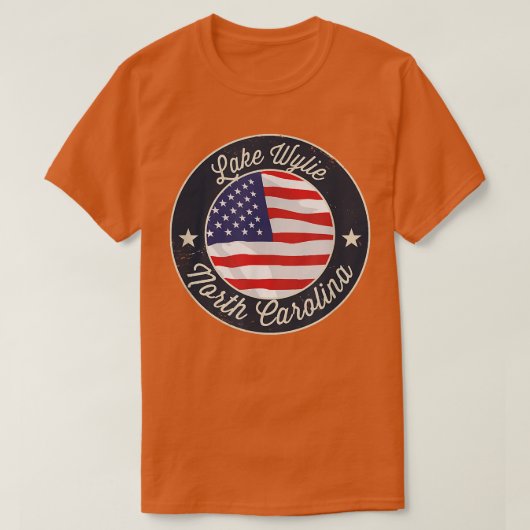 Lake Wylie - Patriotic North Carolina Souvenir T-S T-shirt (Design voorkant)